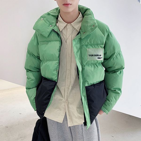 winter new jacket men's warm fashion thickening parka men contrast color casual collar coat coat street wild loose cotton jacket, Black
winter new jacket men's warm fashion thickening parka men contrast color casual collar coat coat street wild loose cotton jacket, Black