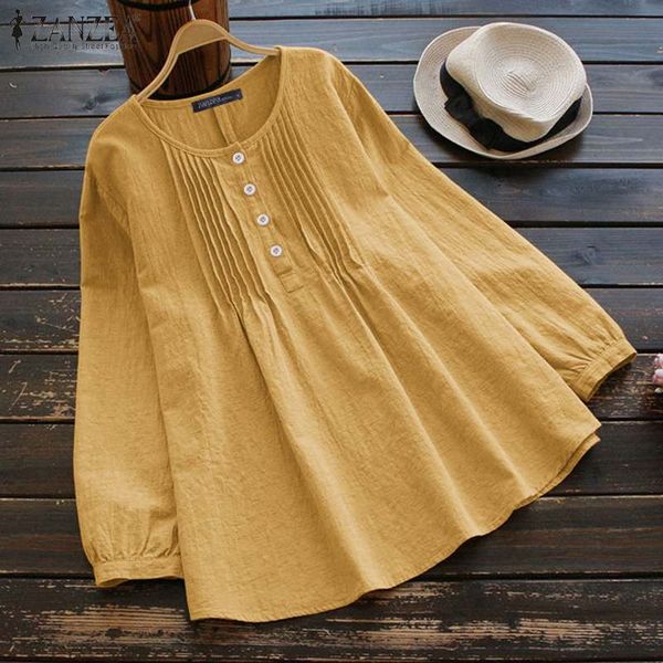 elegant pleated shirts women's spring blouse 2020 zanzea casual long sleeve blusas female button down plus size tunic 5xl, White
elegant pleated shirts women's spring blouse 2020 zanzea casual long sleeve blusas female button down plus size tunic 5xl, White