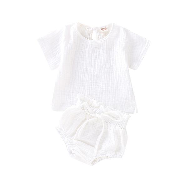 2019 newborn infant baby girls boys clothes cotton linen solid tees shorts outfits pajamas sleepwear clothing for baby, White
2019 newborn infant baby girls boys clothes cotton linen solid tees shorts outfits pajamas sleepwear clothing for baby, White