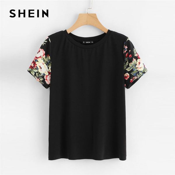 shein black floral print sleeve women casual tee o-neck short sleeve summer 2019 weekend casual t shirts female clothes, White
shein black floral print sleeve women casual tee o-neck short sleeve summer 2019 weekend casual t shirts female clothes, White