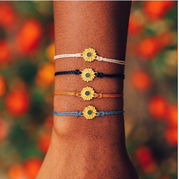 vintage jewelry adjustable sunflower bracelets wish rope bracelet sister love friendship bracelets women gifts, Golden;silver
vintage jewelry adjustable sunflower bracelets wish rope bracelet sister love friendship bracelets women gifts, Golden;silver