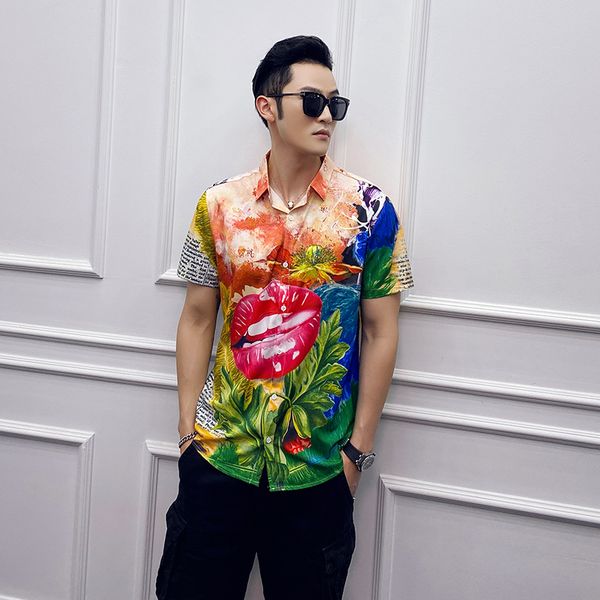 chemise hawaienne homme korean men clothes 2020 summer personality flower printing tide male loose short sleeve casual shirt, White;black
chemise hawaienne homme korean men clothes 2020 summer personality flower printing tide male loose short sleeve casual shirt, White;black