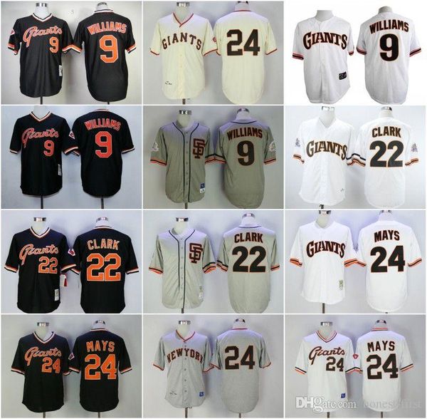 Cheap San Francisco News Blank 9# WILLIAMS 22# CLARK 24# MAYS White Black Grey Retro Baseball throwback News Shirt Stitched 
Cheap San Francisco News Blank 9# WILLIAMS 22# CLARK 24# MAYS White Black Grey Retro Baseball throwback News Shirt Stitched