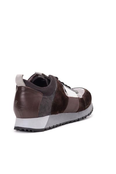 derimod genuine leather brown men 's sneaker, Black