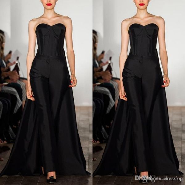fashion black jumpsuits prom dress sweetheart sleeveless long formal evening gowns with overskirts custom made women outfit
fashion black jumpsuits prom dress sweetheart sleeveless long formal evening gowns with overskirts custom made women outfit