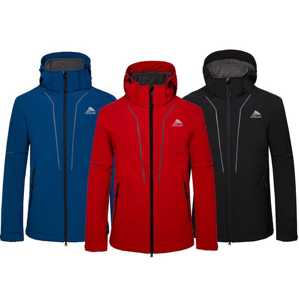 new hooded softshell fleece lining outdoor jacket men hiking camping trekking fishing coat windbreaker climbing sport outerwear, Blue;black
new hooded softshell fleece lining outdoor jacket men hiking camping trekking fishing coat windbreaker climbing sport outerwear, Blue;black