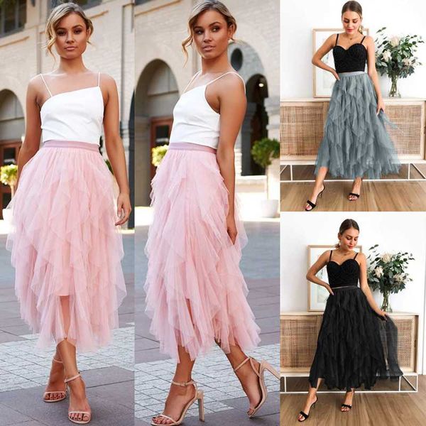 2020 new spring summer high elastic waist black loose irregular mesh split joint half-body skirt women fashion tide
2020 new spring summer high elastic waist black loose irregular mesh split joint half-body skirt women fashion tide