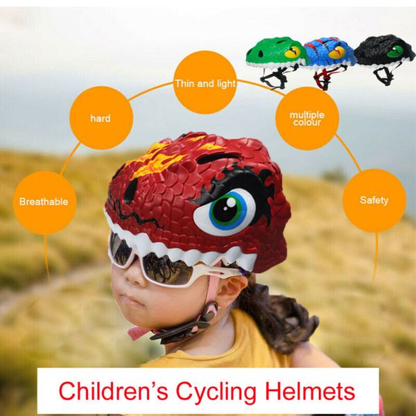2020 kids cartoon dinosaur safety cycling helmet with rear led light 3d animals helmet for skating scooter bike girls boys gifts, Blue;gray
2020 kids cartoon dinosaur safety cycling helmet with rear led light 3d animals helmet for skating scooter bike girls boys gifts, Blue;gray