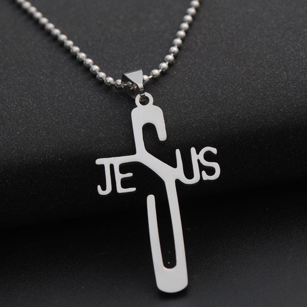 10 stainless steel english initial letter jesus cross pendant necklace personality alphabet christian faith necklace jewelry, Silver
10 stainless steel english initial letter jesus cross pendant necklace personality alphabet christian faith necklace jewelry, Silver