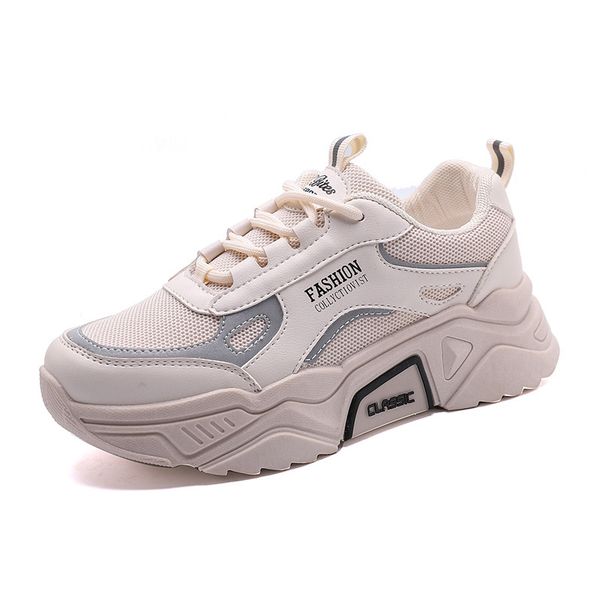 2019 autumn new fashion color matching breathable wild mesh casual sports shoes round head women's single shoes, Black
2019 autumn new fashion color matching breathable wild mesh casual sports shoes round head women's single shoes, Black