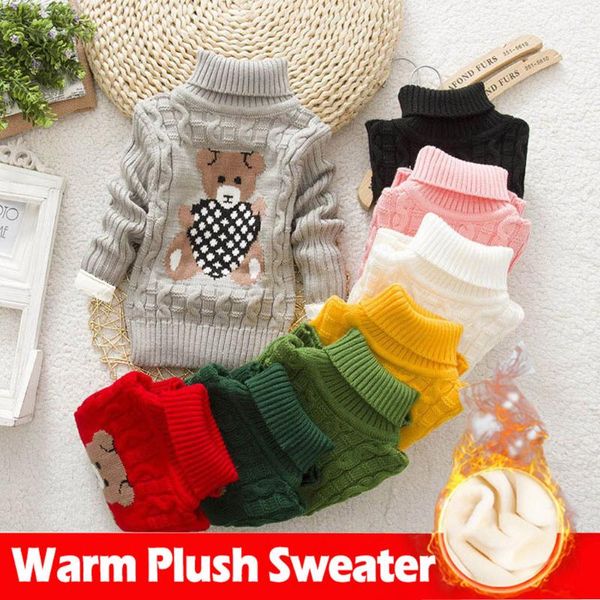 winter cute toddler kids baby girl boy bear print warm long sleeve crew neck sweater knit crochet plus plush clothes, Blue
winter cute toddler kids baby girl boy bear print warm long sleeve crew neck sweater knit crochet plus plush clothes, Blue