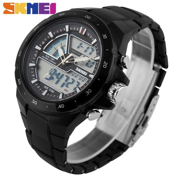 skmei fashion men quartz watch dual display multiple time zone calendar sport waterproof male wristwatch relogio masculino 1016, Slivery;brown
skmei fashion men quartz watch dual display multiple time zone calendar sport waterproof male wristwatch relogio masculino 1016, Slivery;brown