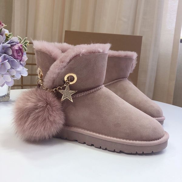 women sheepskin boots woman winter snow boots with natural fur ladies genuine leather boots, Black
women sheepskin boots woman winter snow boots with natural fur ladies genuine leather boots, Black
