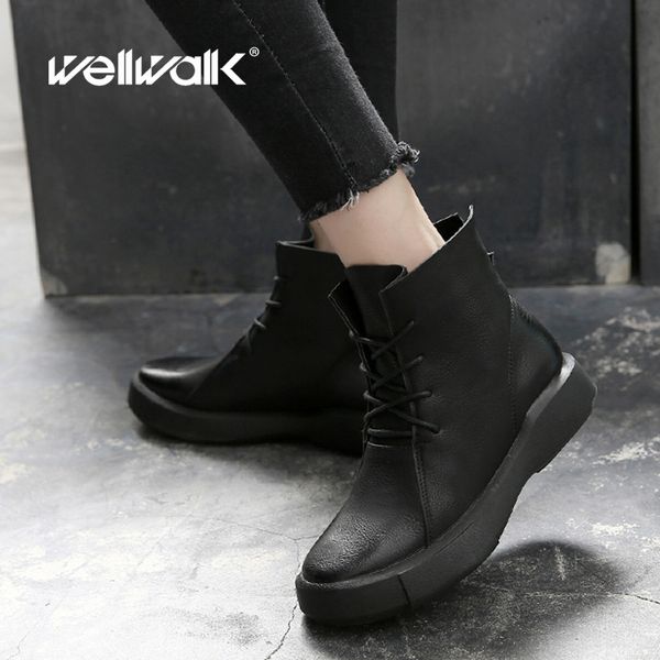 women boots short ankle mid bootees fashion casual retro vintage round toe nonslip lace up plain solid motorcycle pu leather 4 6, Black
women boots short ankle mid bootees fashion casual retro vintage round toe nonslip lace up plain solid motorcycle pu leather 4 6, Black