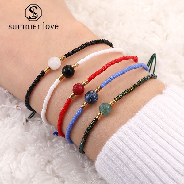 colorful natural stone seed beads chain bracelets for women men adjustable handmade woven rope charm friendshipe jewelry birthday gift, Black
colorful natural stone seed beads chain bracelets for women men adjustable handmade woven rope charm friendshipe jewelry birthday gift, Black
