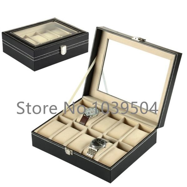 standard 10 grids brand watches box black leather watch display box watch storage and jewelry boxes w208, Black;blue
standard 10 grids brand watches box black leather watch display box watch storage and jewelry boxes w208, Black;blue