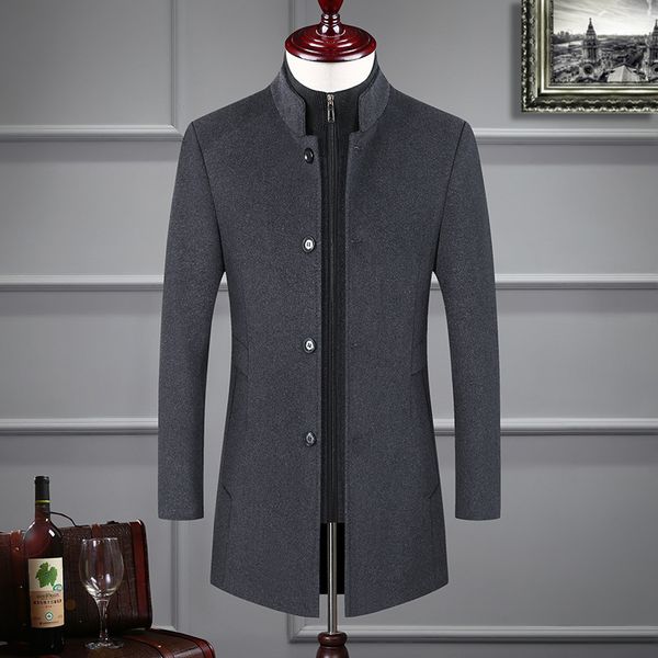 new arrival fashion large winter woolen coat casual thick warm mandarin collar zipper mens overcoat plus size m-6xl, Black
new arrival fashion large winter woolen coat casual thick warm mandarin collar zipper mens overcoat plus size m-6xl, Black