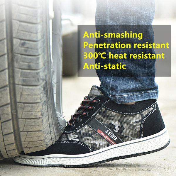 fashion men safety shoes steel toe 36~46 anti-slip steel mid-plate work boots #wl178, Black
fashion men safety shoes steel toe 36~46 anti-slip steel mid-plate work boots #wl178, Black