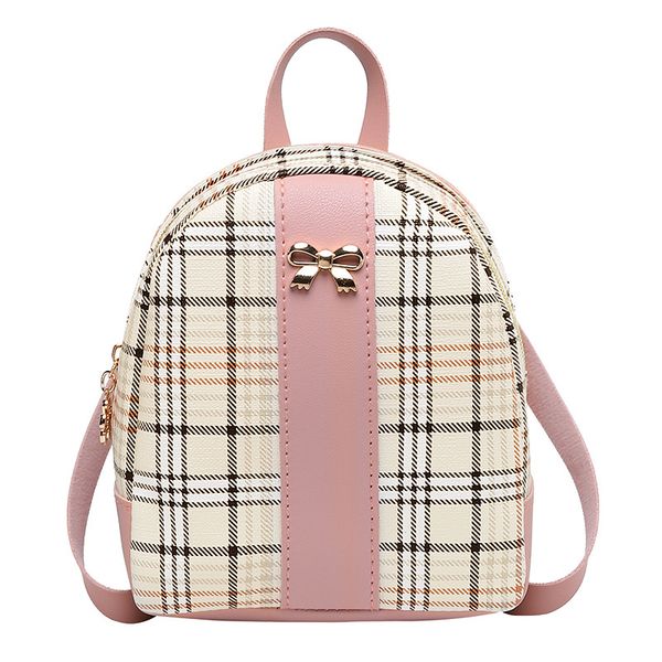 2020 summer women's plaid small backpack pu leather mini backpack with soft hand
2020 summer women's plaid small backpack pu leather mini backpack with soft hand