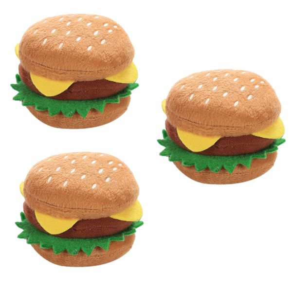 3 pcs dog puppies funny squeaky food chew toy hamburger training playing chew toy
3 pcs dog puppies funny squeaky food chew toy hamburger training playing chew toy
