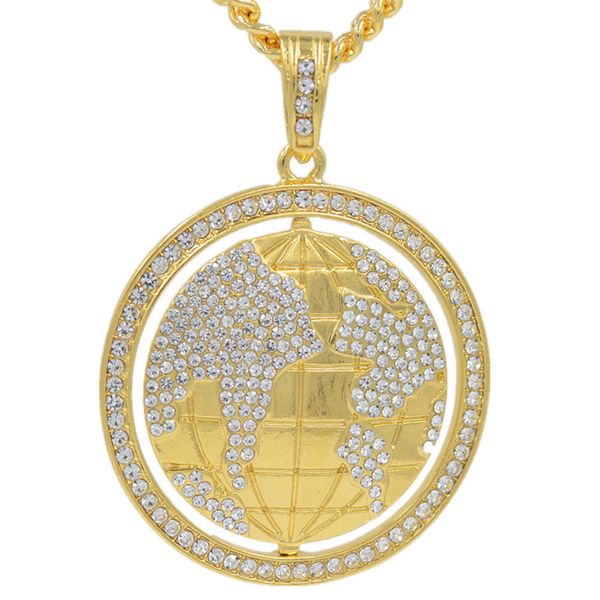 lufang fashion hip hop rock rotating globe pendant necklace chain power maxi collar punk long crystal necklace men jewelry, Silver
lufang fashion hip hop rock rotating globe pendant necklace chain power maxi collar punk long crystal necklace men jewelry, Silver