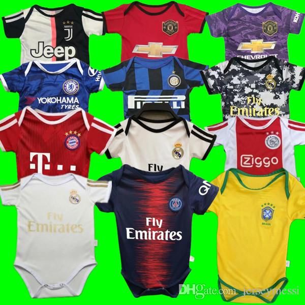 2020/21 new designer football baby shirt 6-18 months baby bb football fans shirt 20/21 giant club football jersey, Black;yellow
