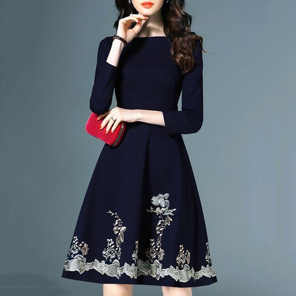 dress for women summer dress a-line vintage women elegant slash long sleeve neck print sashes knee-length casual vestidos, Black;gray
dress for women summer dress a-line vintage women elegant slash long sleeve neck print sashes knee-length casual vestidos, Black;gray