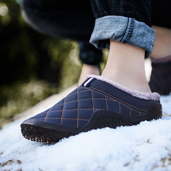 new trend half slippers mens anti slip mens slippers warm waterproof men flats inside fur slipper winter men brand, Black
new trend half slippers mens anti slip mens slippers warm waterproof men flats inside fur slipper winter men brand, Black