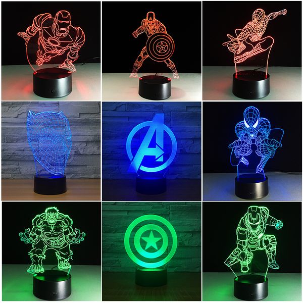 new 3d kids night lamp marvel the avengers superhero ironman spider captain america hulk man led night light for child toy gift
new 3d kids night lamp marvel the avengers superhero ironman spider captain america hulk man led night light for child toy gift