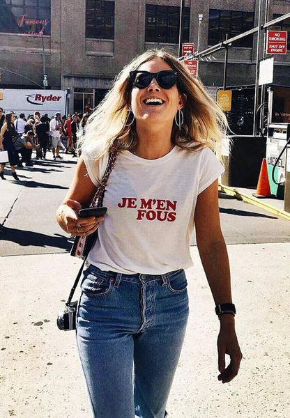 je men fous t shirt women red letter print funny tshirt summer cotton tees female crewneck tumblr graphic t shirts, White
je men fous t shirt women red letter print funny tshirt summer cotton tees female crewneck tumblr graphic t shirts, White