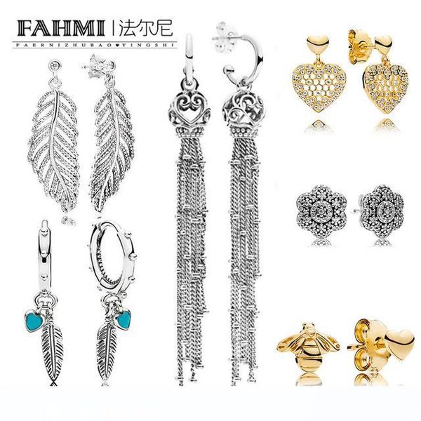 famhi 100% 925 стерлингового серебра 1: 1 аутентичные классический лук корона снежинка формы сердца гламурная женщина венчания серьги стержн, Golden;silver
famhi 100% 925 стерлингового серебра 1: 1 аутентичные классический лук корона снежинка формы сердца гламурная женщина венчания серьги стержн, Golden;silver