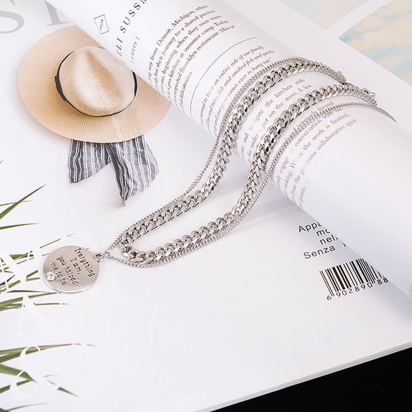 hop jewelry exaggerated personality fashion titanium steel metal necklace mashup ins web celebrity accessories pendant, Silver
hop jewelry exaggerated personality fashion titanium steel metal necklace mashup ins web celebrity accessories pendant, Silver