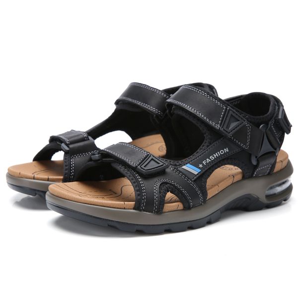 outdoor sports men beach sandals thick soled shoes man real leather shoes sandals, Black
outdoor sports men beach sandals thick soled shoes man real leather shoes sandals, Black