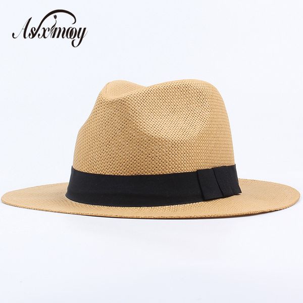 summer sun hats for women man panama hat straw beach hat femme homme flat brim casual fashion sun peotection travel caps 2020, Blue;gray
summer sun hats for women man panama hat straw beach hat femme homme flat brim casual fashion sun peotection travel caps 2020, Blue;gray