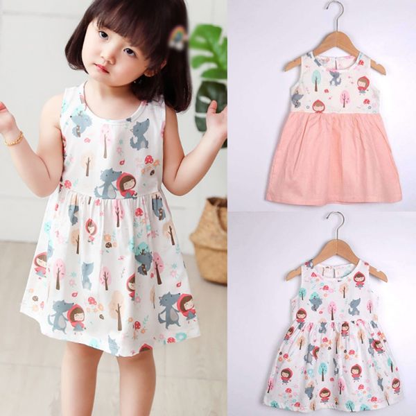 summer girl's child dress sleeveless cartoon printed loose casual princess dresses 2020, Red;yellow
summer girl's child dress sleeveless cartoon printed loose casual princess dresses 2020, Red;yellow