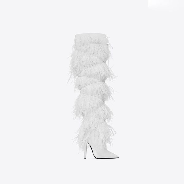 2020 womens fringed thigh high boots feather otorcycle boots botas mujer solid ladies high-heeled pumps, Black
2020 womens fringed thigh high boots feather otorcycle boots botas mujer solid ladies high-heeled pumps, Black