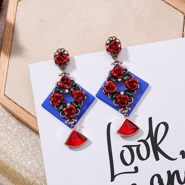 mengjiqiao new baroque style ethnic rose flower statement drop earrings for women blue square acrylic vintage oorbellen jewelry, Silver
mengjiqiao new baroque style ethnic rose flower statement drop earrings for women blue square acrylic vintage oorbellen jewelry, Silver