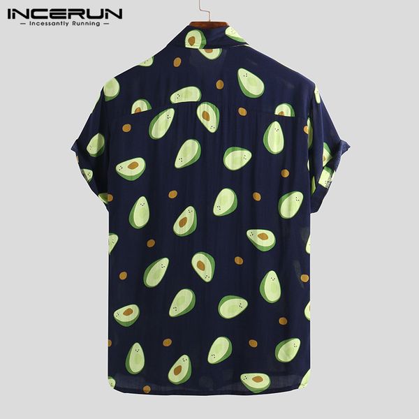 incerun summer авокадо печать мужчины hawaiian shirt отложным воротником с коротким рукавом повседневные рубашки бич мужчины streetwear ками, White;black
incerun summer авокадо печать мужчины hawaiian shirt отложным воротником с коротким рукавом повседневные рубашки бич мужчины streetwear ками, White;black