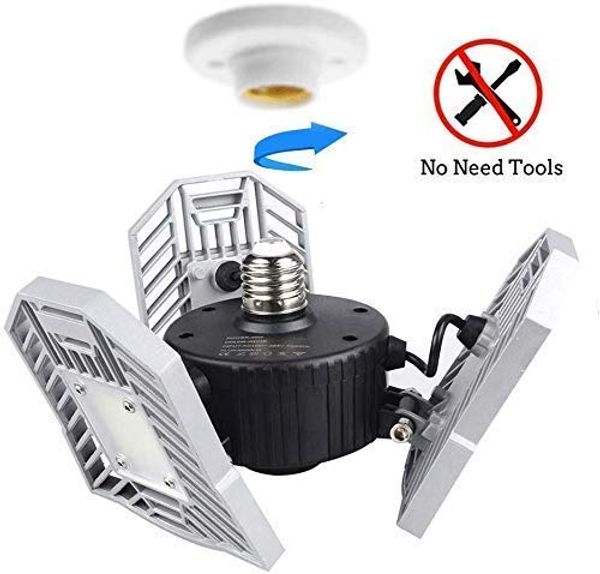 led garage lights 60w lighting, e26/e27 6000lm high bay deformable led garage ceiling lights, adjustable trilights shop working light
led garage lights 60w lighting, e26/e27 6000lm high bay deformable led garage ceiling lights, adjustable trilights shop working light