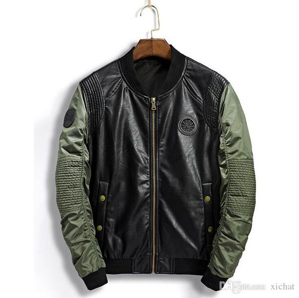 2018 autumn men's baseball jacket pu leather stitch fashion jacket winter coat new design men jacket blazer outwear size m-3xl dswsl109, Black;brown
2018 autumn men's baseball jacket pu leather stitch fashion jacket winter coat new design men jacket blazer outwear size m-3xl dswsl109, Black;brown