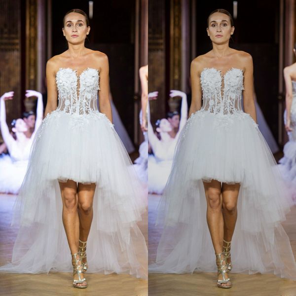 2019 white prom dresses sweetheart lace applique tulle high low evening gowns plus size formal party dress robes de soirée, Black
2019 white prom dresses sweetheart lace applique tulle high low evening gowns plus size formal party dress robes de soirée, Black
