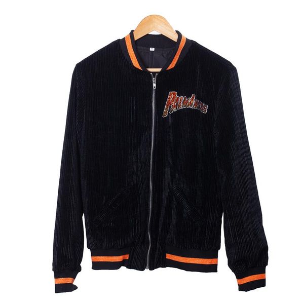 19SS Palm Angels Crystal Logo Corduroy Jacket Men Women Higstreet Long Sleeve Zipper Jacket Fashion Hip Hop HFLSJK332
19SS Palm Angels Crystal Logo Corduroy Jacket Men Women Higstreet Long Sleeve Zipper Jacket Fashion Hip Hop HFLSJK332