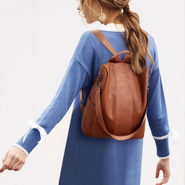 soft fashion camping pu leather tote lady casual women backpack anti theft zipper travel stylish schoolbag
soft fashion camping pu leather tote lady casual women backpack anti theft zipper travel stylish schoolbag