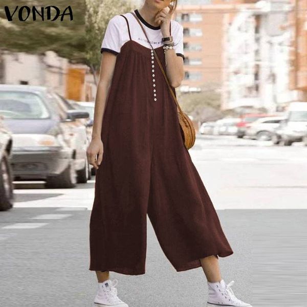 vonda women rompers sleeveless solid color long pants elegant party blouses and loose overalls plus size s-5xl trouser, Black;white
vonda women rompers sleeveless solid color long pants elegant party blouses and loose overalls plus size s-5xl trouser, Black;white