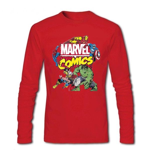 marvel comics mens tshirts hulk thor spiderman captain america leagued team power t-shirt hombre long sleeve t shirts men tees hirts, White;black 
marvel comics mens tshirts hulk thor spiderman captain america leagued team power t-shirt hombre long sleeve t shirts men tees hirts, White;black
