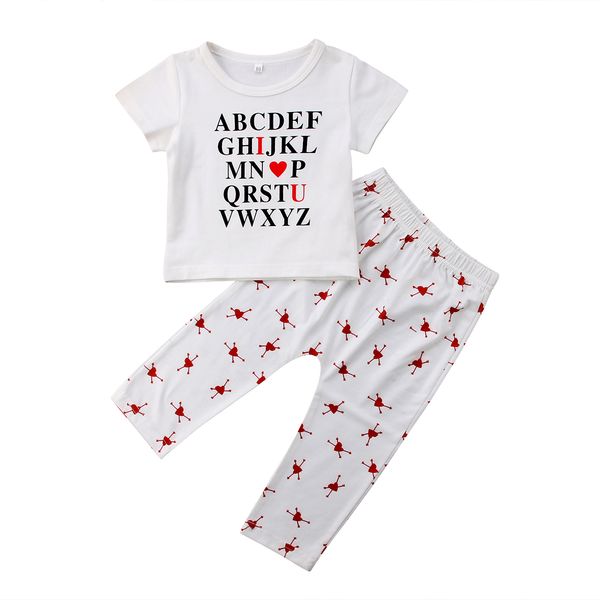 newborn kids baby boys girls short sleeve letter print t-shirt+long cartoon pants casual clothes outfits, Pink;blue
newborn kids baby boys girls short sleeve letter print t-shirt+long cartoon pants casual clothes outfits, Pink;blue