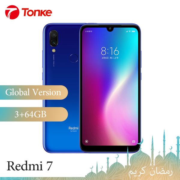 Global Version Xiaomi Cellphone Redmi 7 3GB RAM 64GB ROM Snapdragon 632 Octa Core 626" 19.9 Screen 12MP Dual Camera 4000mAh
Global Version Xiaomi Cellphone Redmi 7 3GB RAM 64GB ROM Snapdragon 632 Octa Core 626" 19.9 Screen 12MP Dual Camera 4000mAh
