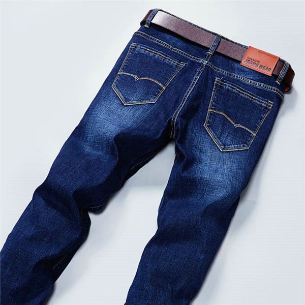 2019 men's spring summer business casual jeans straight slim fit denim pants trousers classic direct young mens cotton cowboys, Blue
2019 men's spring summer business casual jeans straight slim fit denim pants trousers classic direct young mens cotton cowboys, Blue