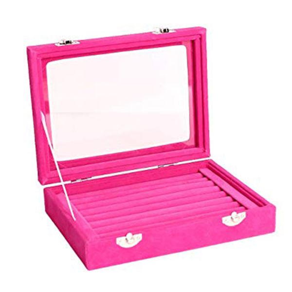jewelry box organizer 8 grids with glass showcase storage container - red, Pink;blue
jewelry box organizer 8 grids with glass showcase storage container - red, Pink;blue