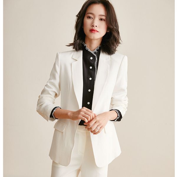 100% heavy mulberry silk suit 2020 autumn new style high-end 30 mm silk lapel jacket for women, White;black
100% heavy mulberry silk suit 2020 autumn new style high-end 30 mm silk lapel jacket for women, White;black